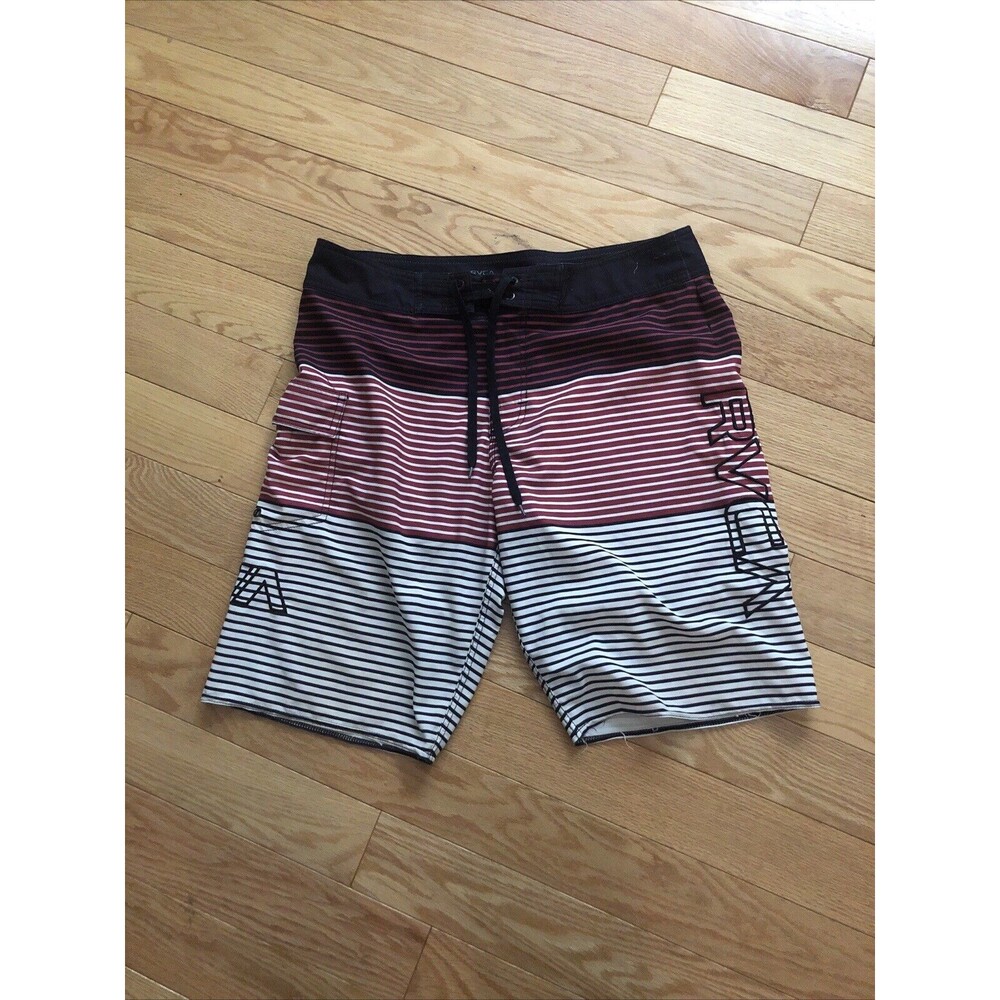 RVCA Artist Network Program Board Shorts Men's 33 Striped Drawstring Performance
